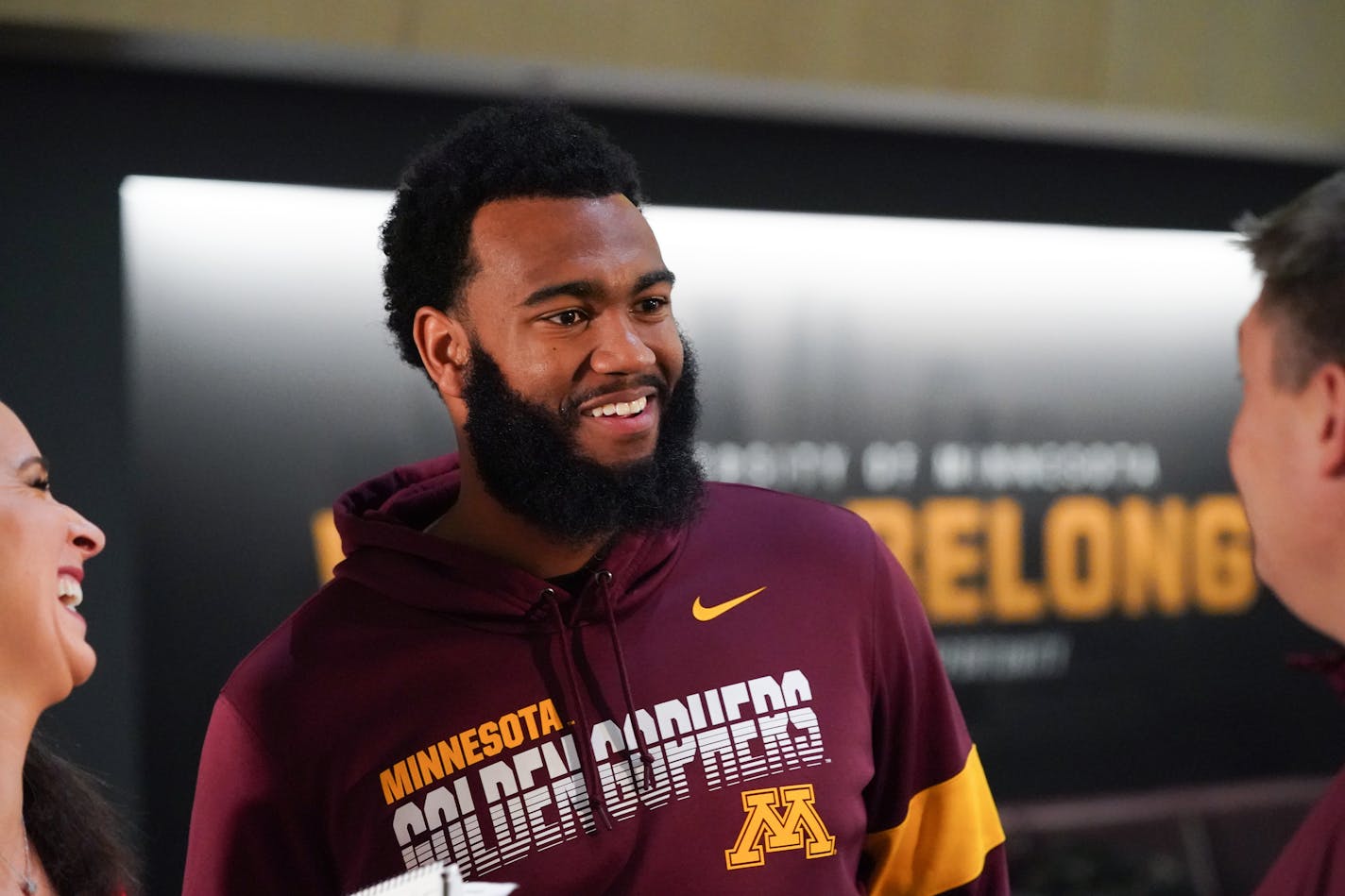 Defensive lineman Winston DeLattiboudere has spent five years with the Gophers, and he will have played in every game his entire career, starting 35 of those 51 games.