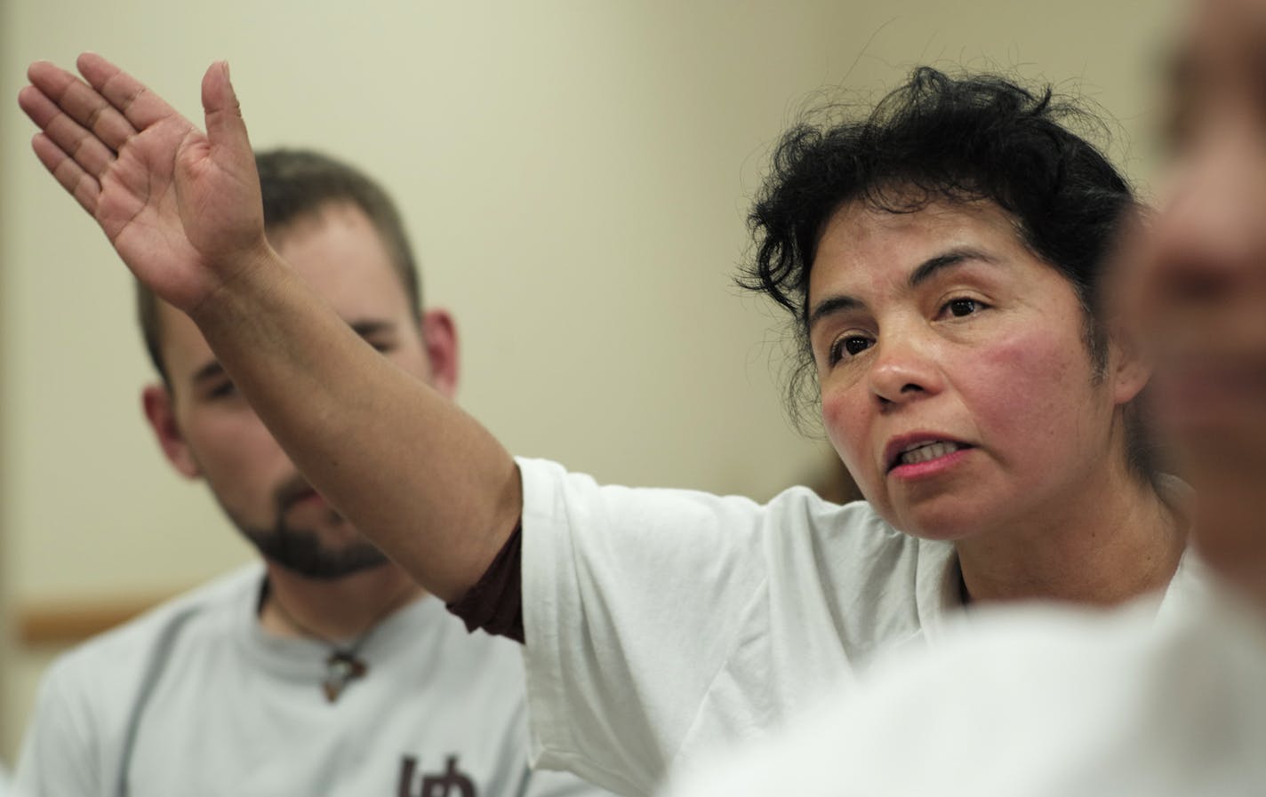 At CLUES on July 21, 2014, Antonia Alvarez, an immigrant right organizer, raised some questions about the safety of those trying to make the dangerous journey to the United States.] Richard Tsong-Taatarii/rtsong-taatarii@startribune.com