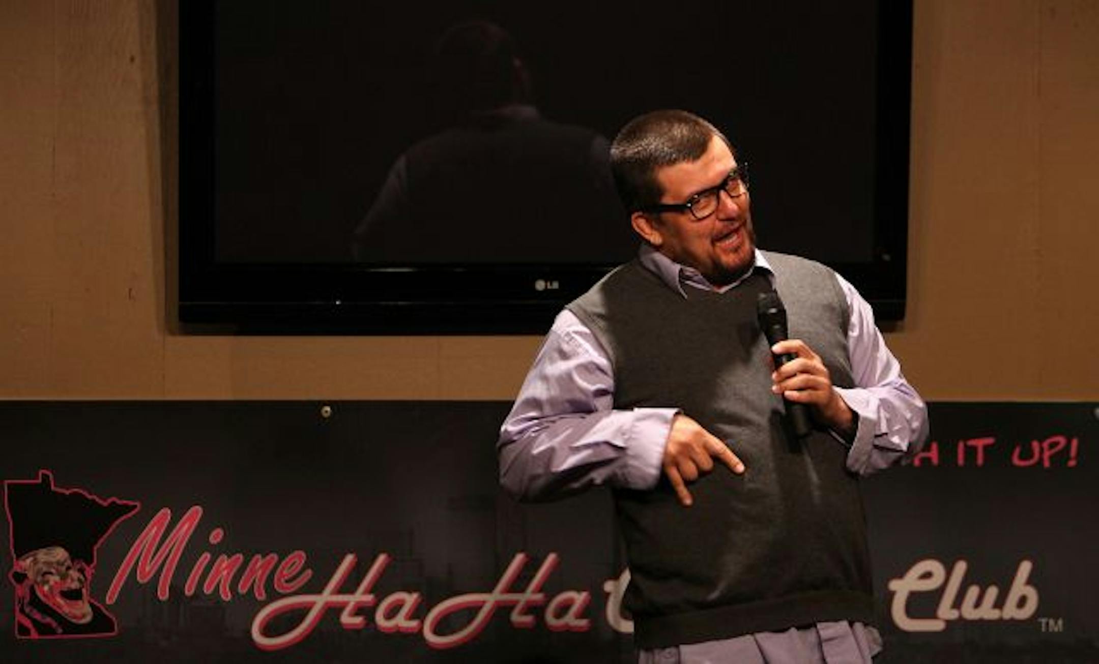 Vaughn Eaglebear of the Pow Wow Comedy Jam entertained a sold-out crowd.