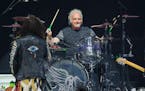 Joey Kramer with Aerosmith performs during the Bud Light Super Bowl Music Fest Day 2 at State Farm Arena on Friday, February 1, 2019, in Atlanta.