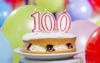istock photo of a 100th birthday cake