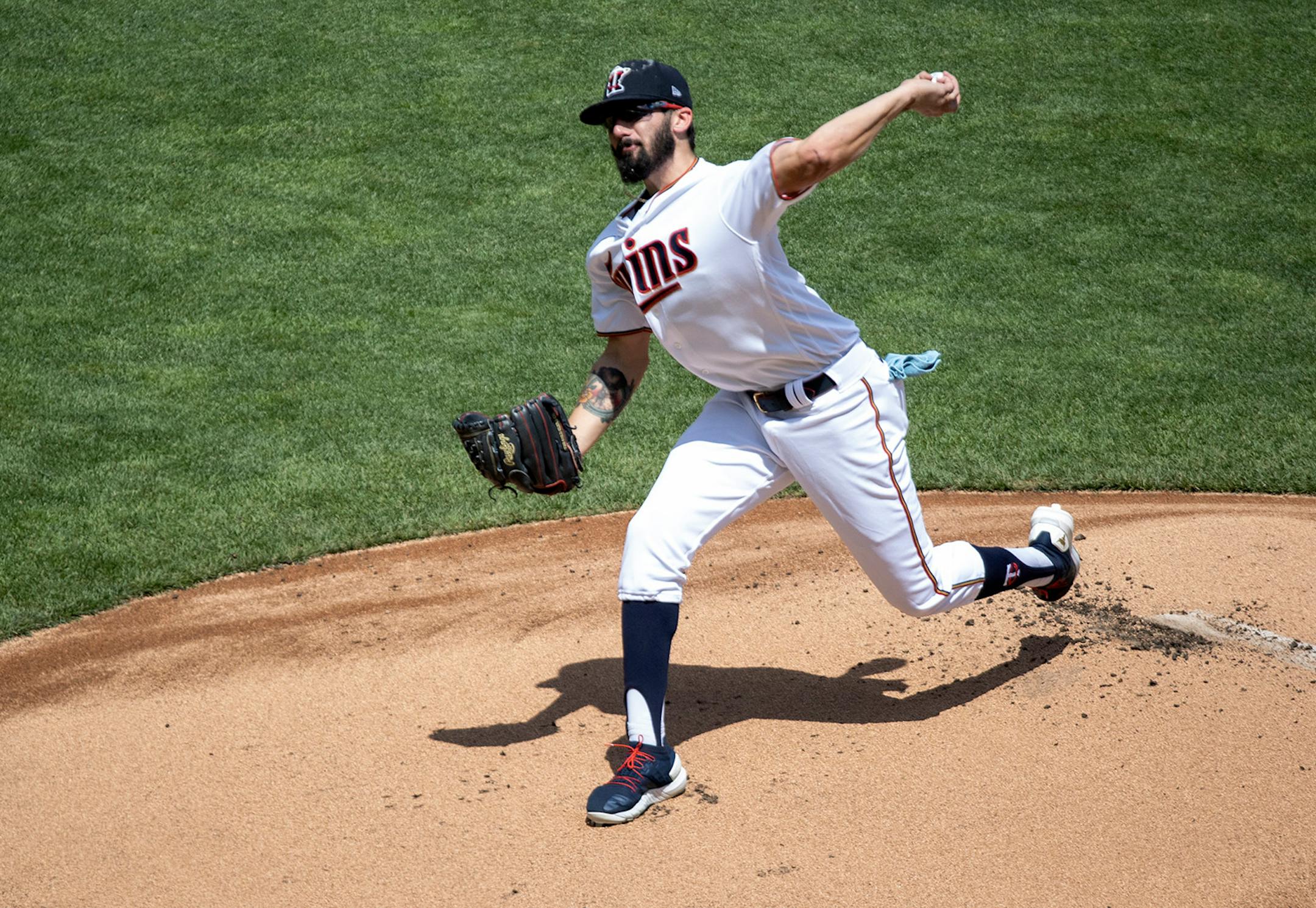 Twins lefthander Devin Smeltzer delivered during an intrasquad game at Target Field.