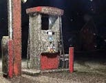 A swarm of mayflies attacked a gas station pump in Trempealeau, Wis.