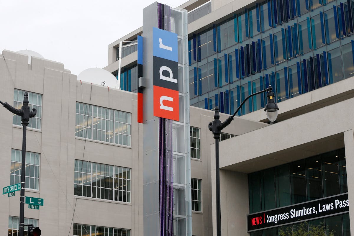 FILE - The headquarters for National Public Radio (NPR) stands on N. Capitol Street on April 15, 2013, in Washington. A National Public Radio editor w