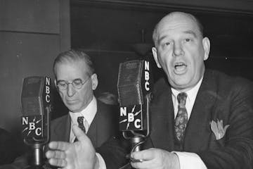 Sen. Ernest Lundeen gave a radio address responding to a broadcast by Adolf Hitler in May 1939. 