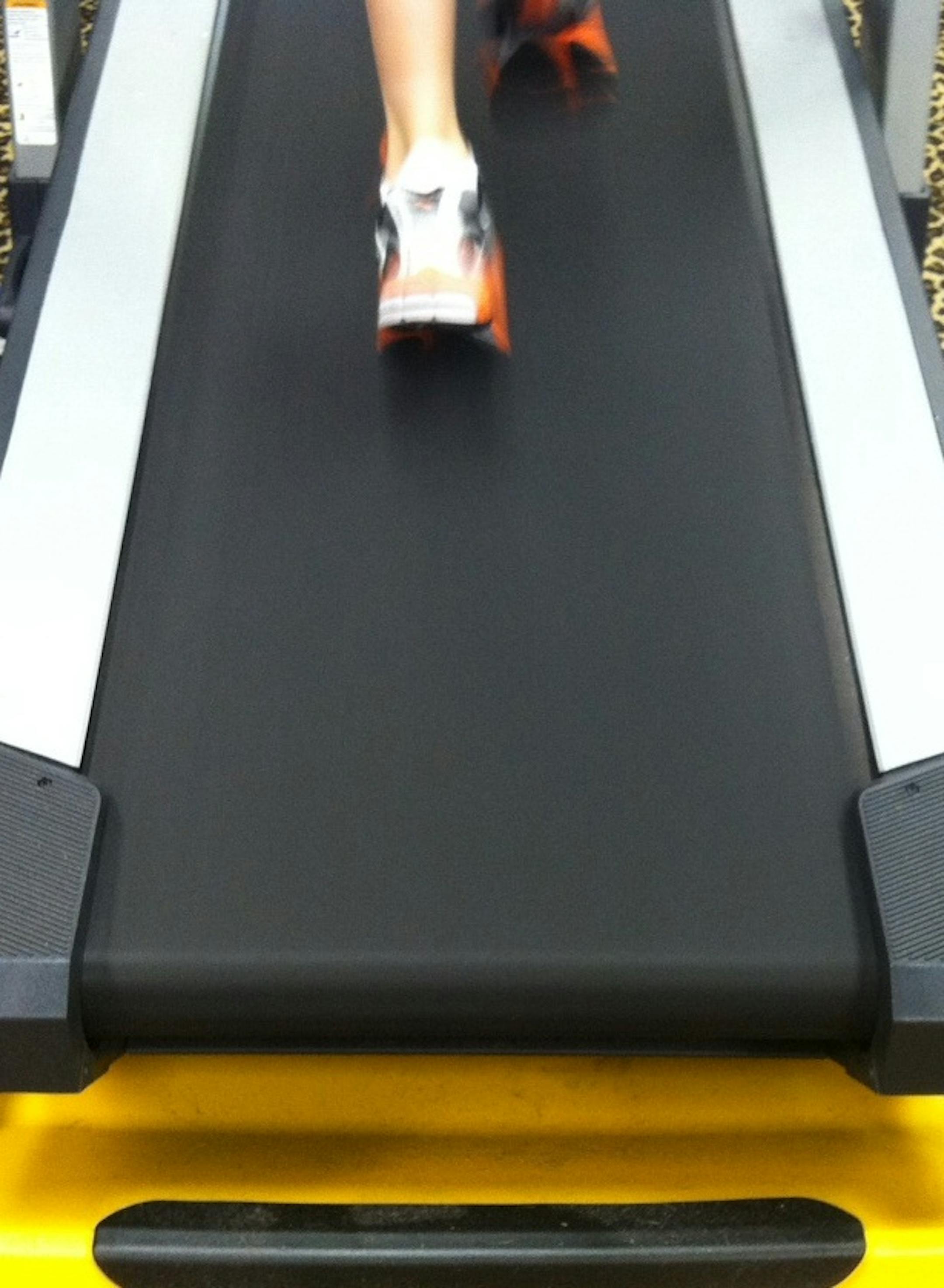 A view of the ProForm Boston Marathon treadmill on National Running Day at TC Running Company in Eden Prairie.