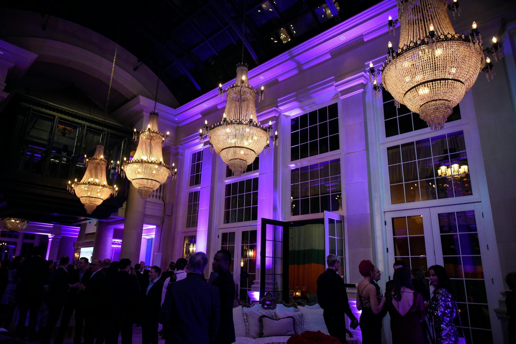 The scene at Saturday night's "Big Game Big Give" charity party in Edina.