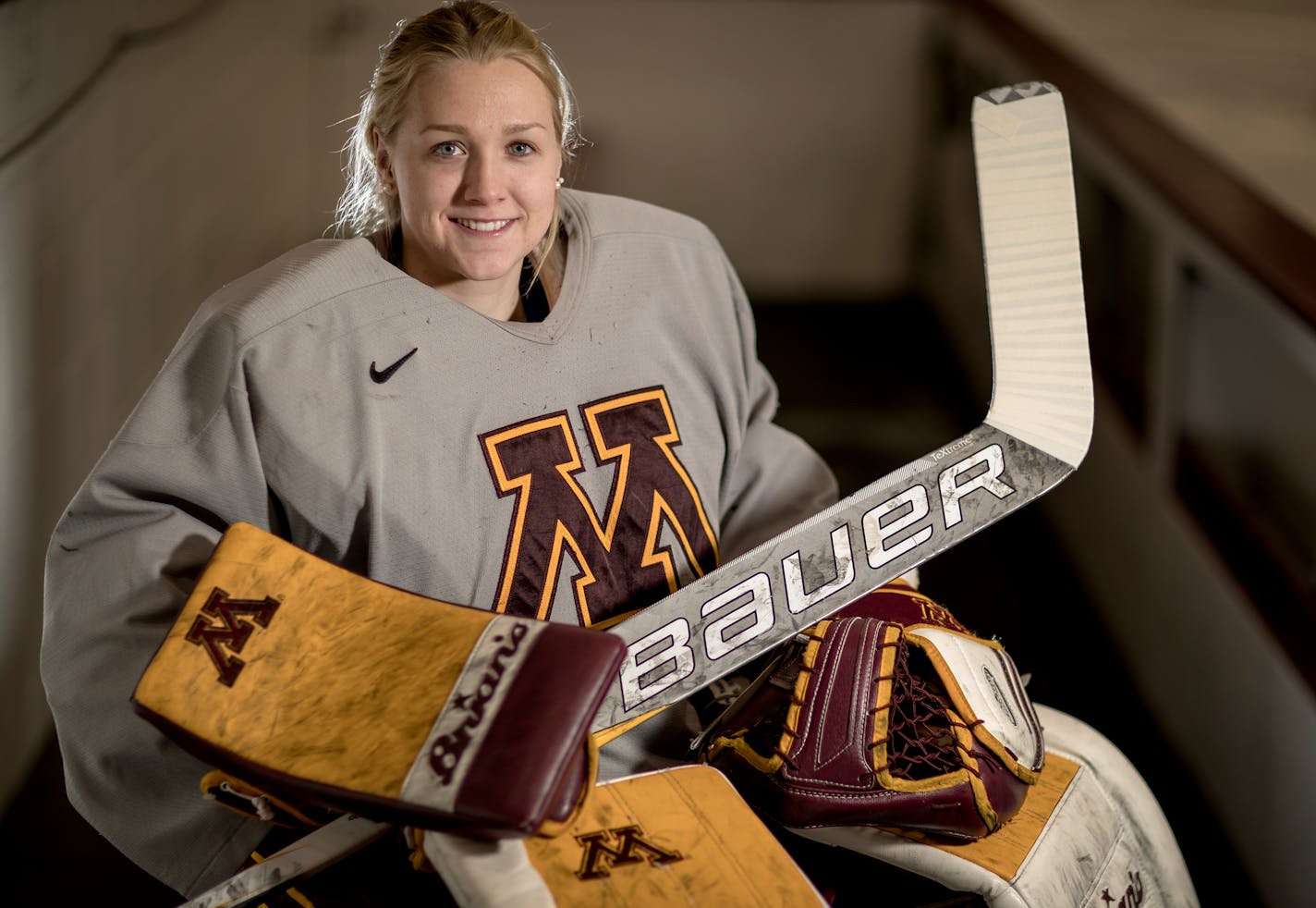 University of Minnesota Gophers hockey goalie Sidney Peters.