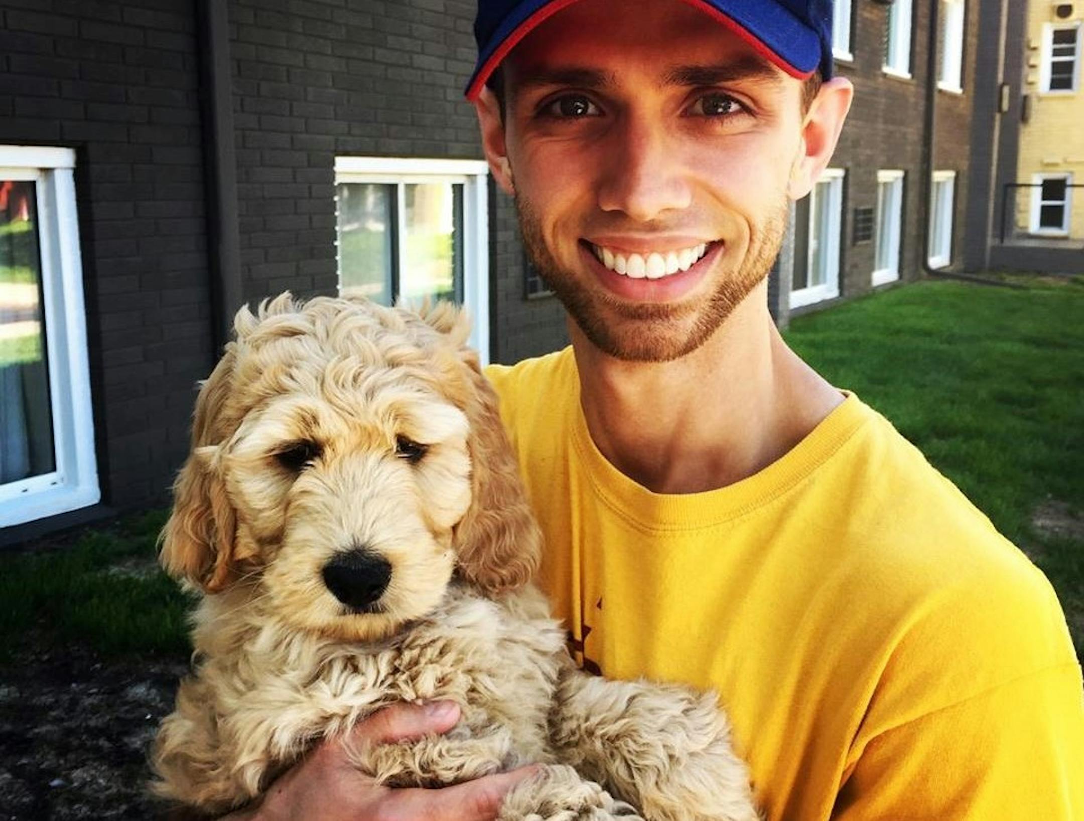 Connor McCarthy and his dog, Bentley.