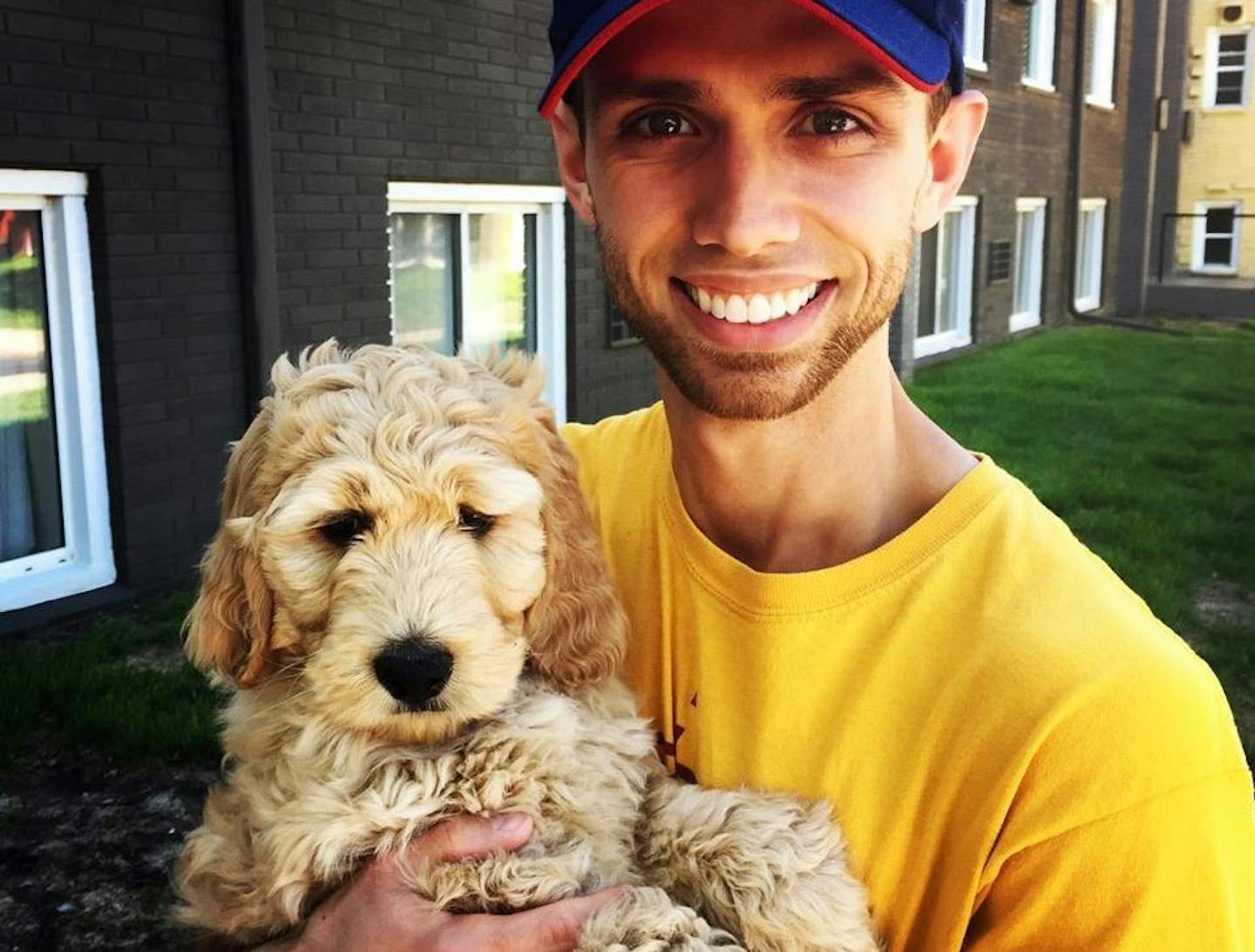 Connor McCarthy and his dog, Bentley.