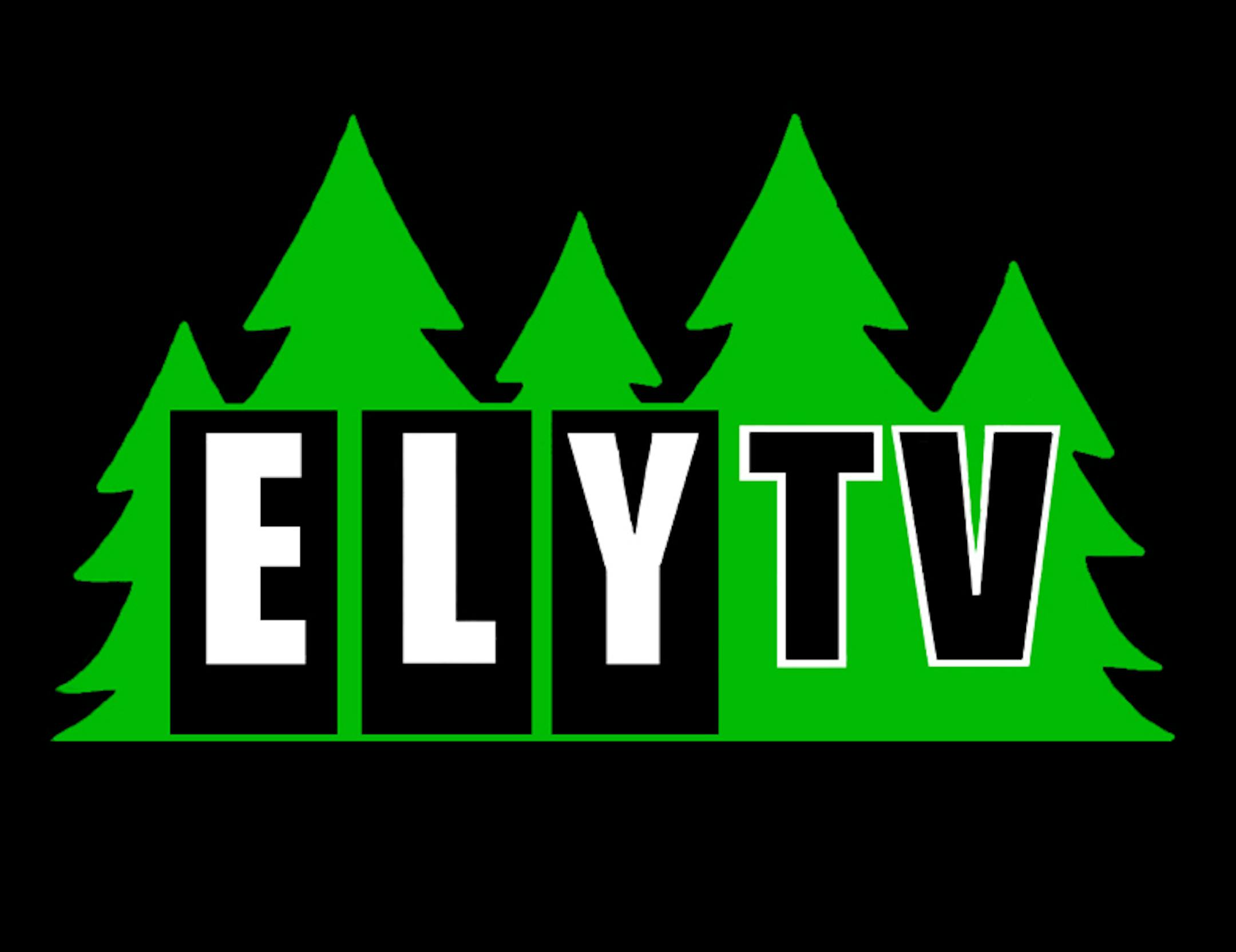 The logo for Ely TV, a community-based television station in Ely, Minn., that airs local council meetings, school board meetings and, on its channel 11, features from the community including cooking shows, the high school prom and birthday parties.