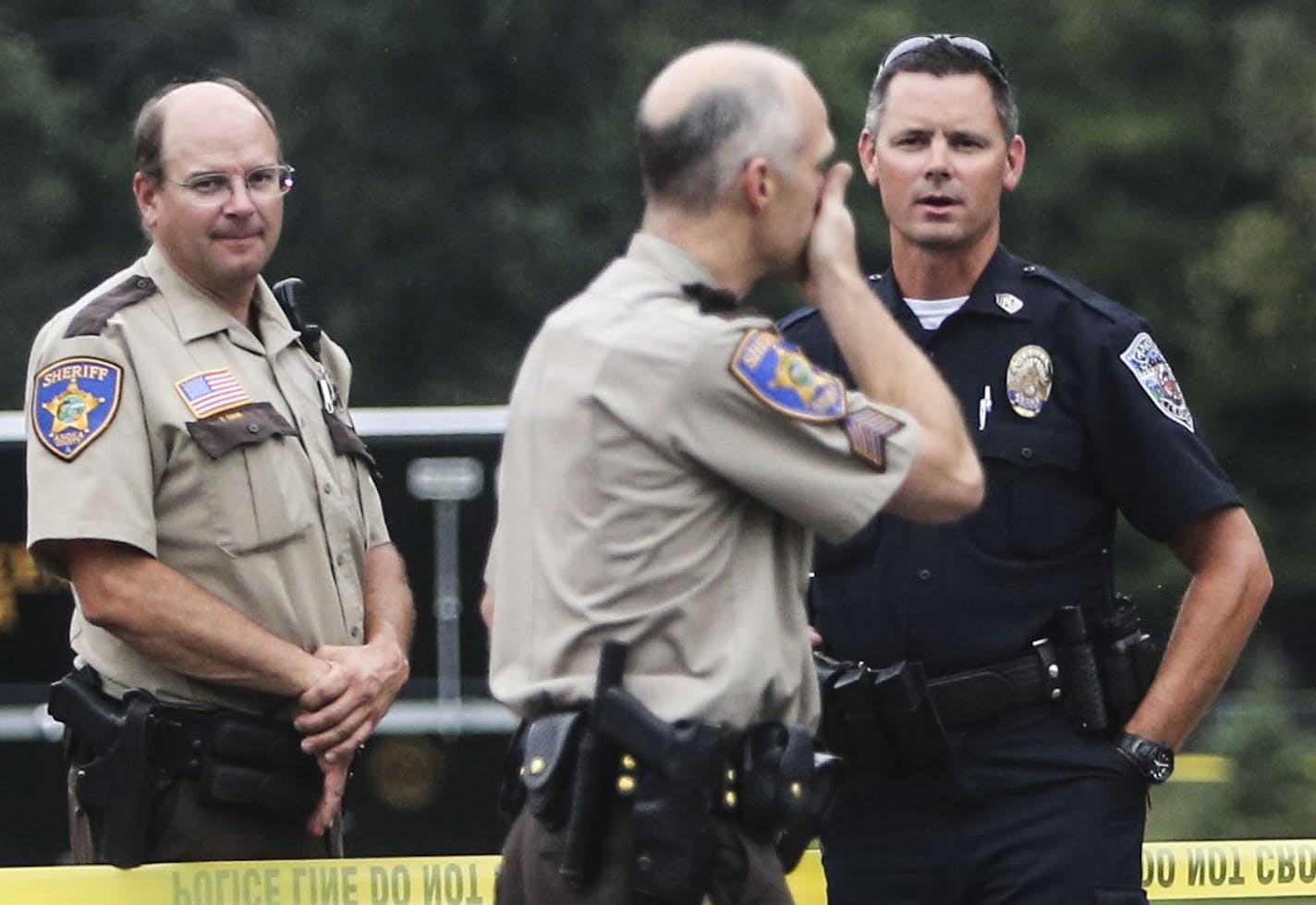 Police involved shooting outside the Learning Lodge Day Care Center in Ramsey, MN.Thursday Aug. 28, 2014, in Ramsey, MN.] (DAVID JOLES/STARTRIBUNE) djoles@startribune Police involved shooting outside the Learning Lodge Day Care Center in Ramsey, MN.