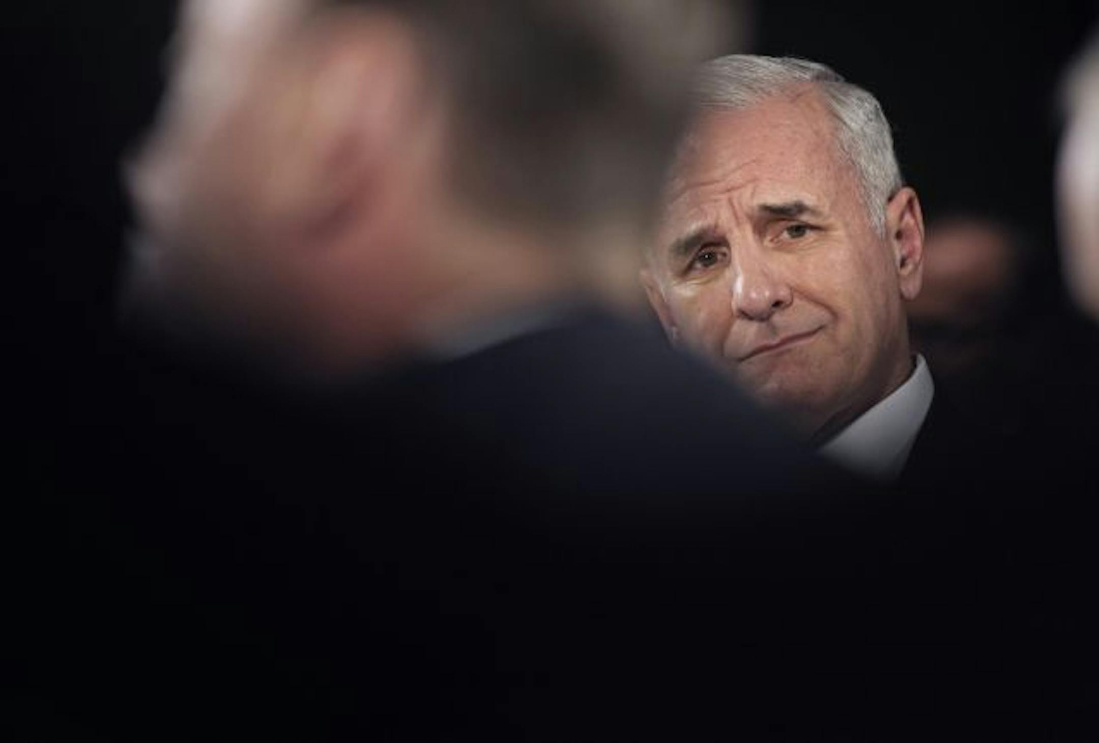 Gov. Mark Dayton said he was at the National Governor's Conference to listen. Dayton and other Democratic governors talked about job creation, generally avoiding Wisconsin's labor troubles.