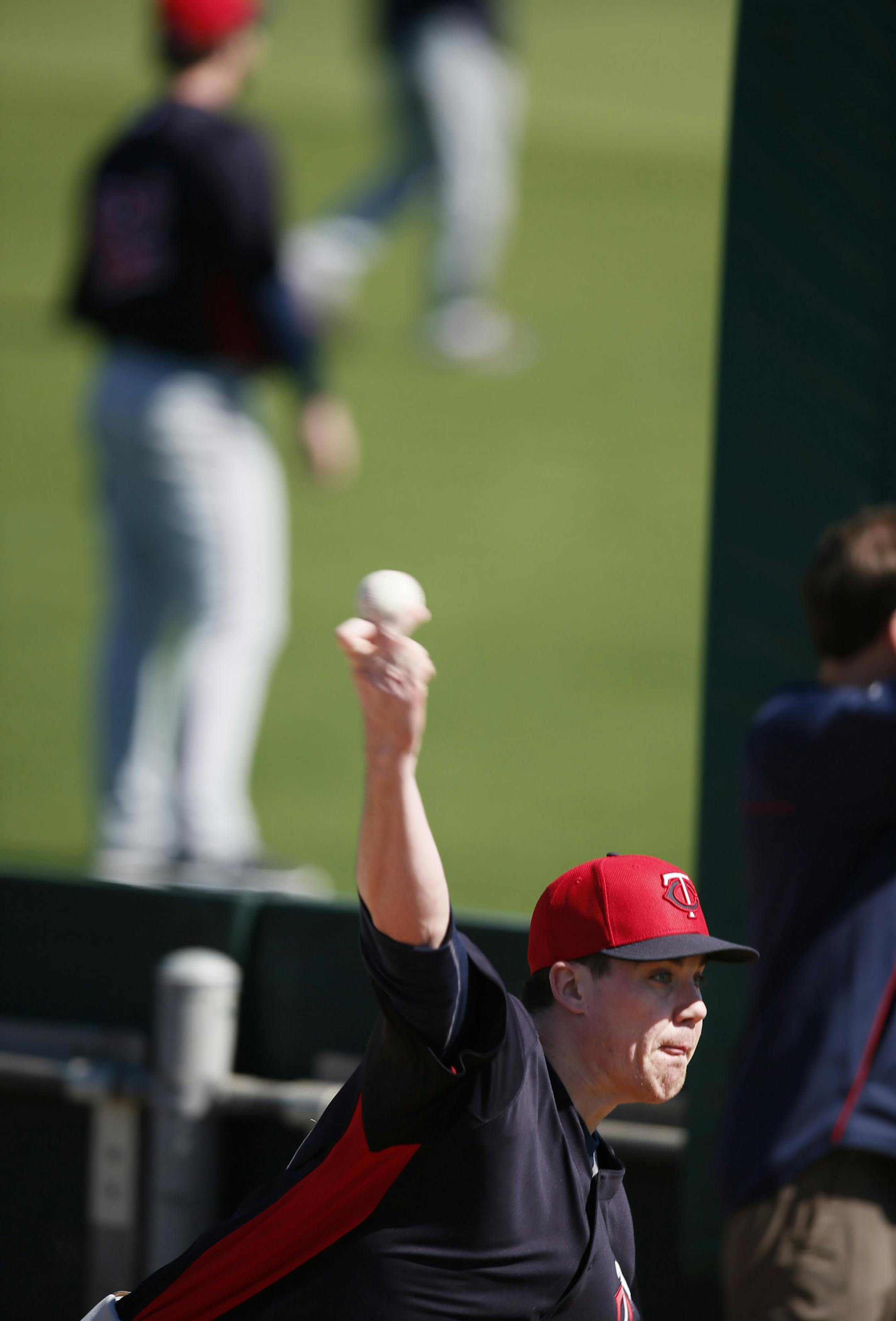 Twins pitcher Trevor May pitched during practice Monday Feb.18, 2013 at Lee County Sports Complex in Fort Myers, FL.] JERRY HOLT ‚Ä¢ jerry.holt@startribune.com
