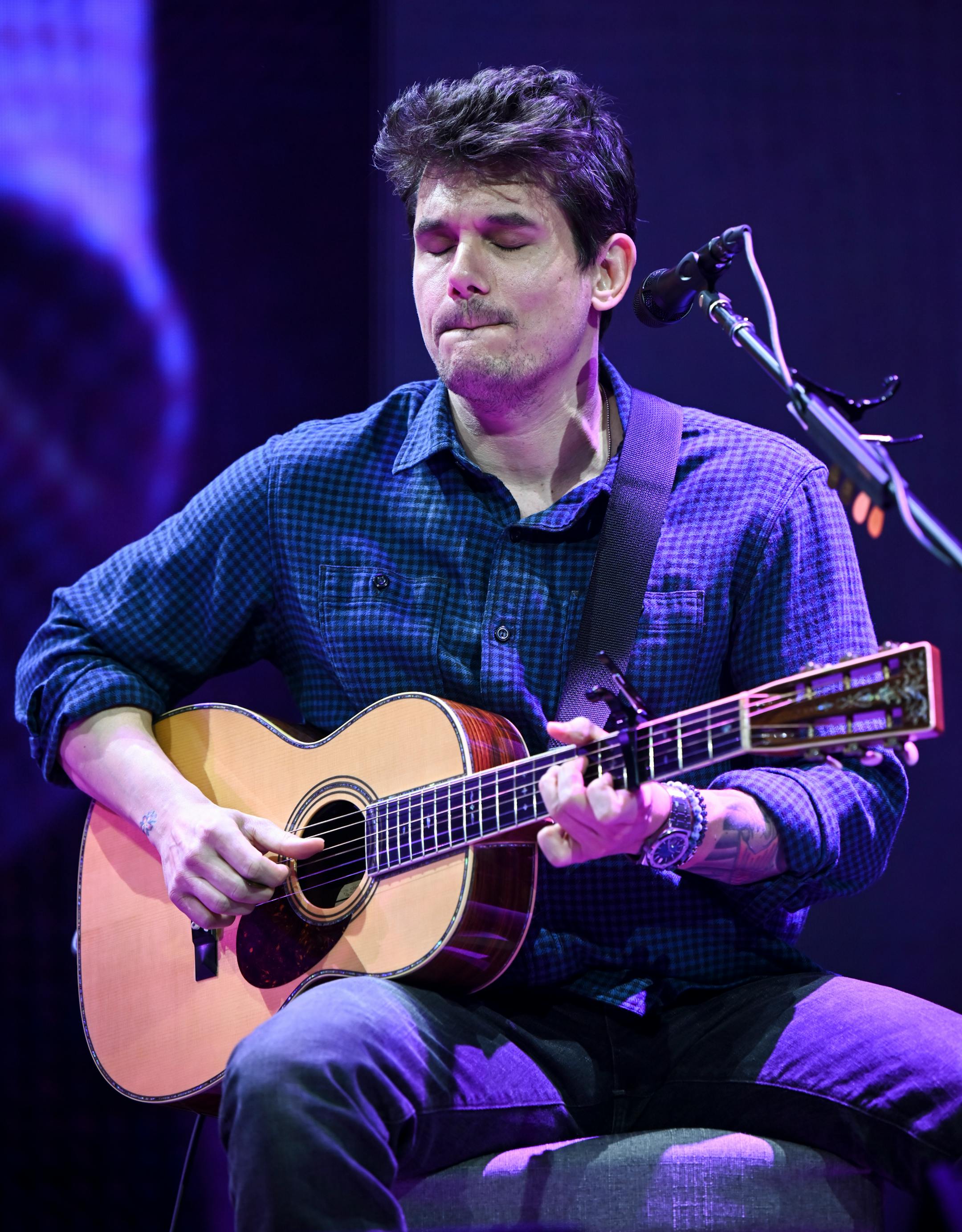 John Mayer performs.