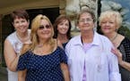 Some of Barron's siblings, left to right: Connie Hoye, Candi Gardner-Hoyt, Lori Stangl, Dena Simon, and Shelia Jenkins.