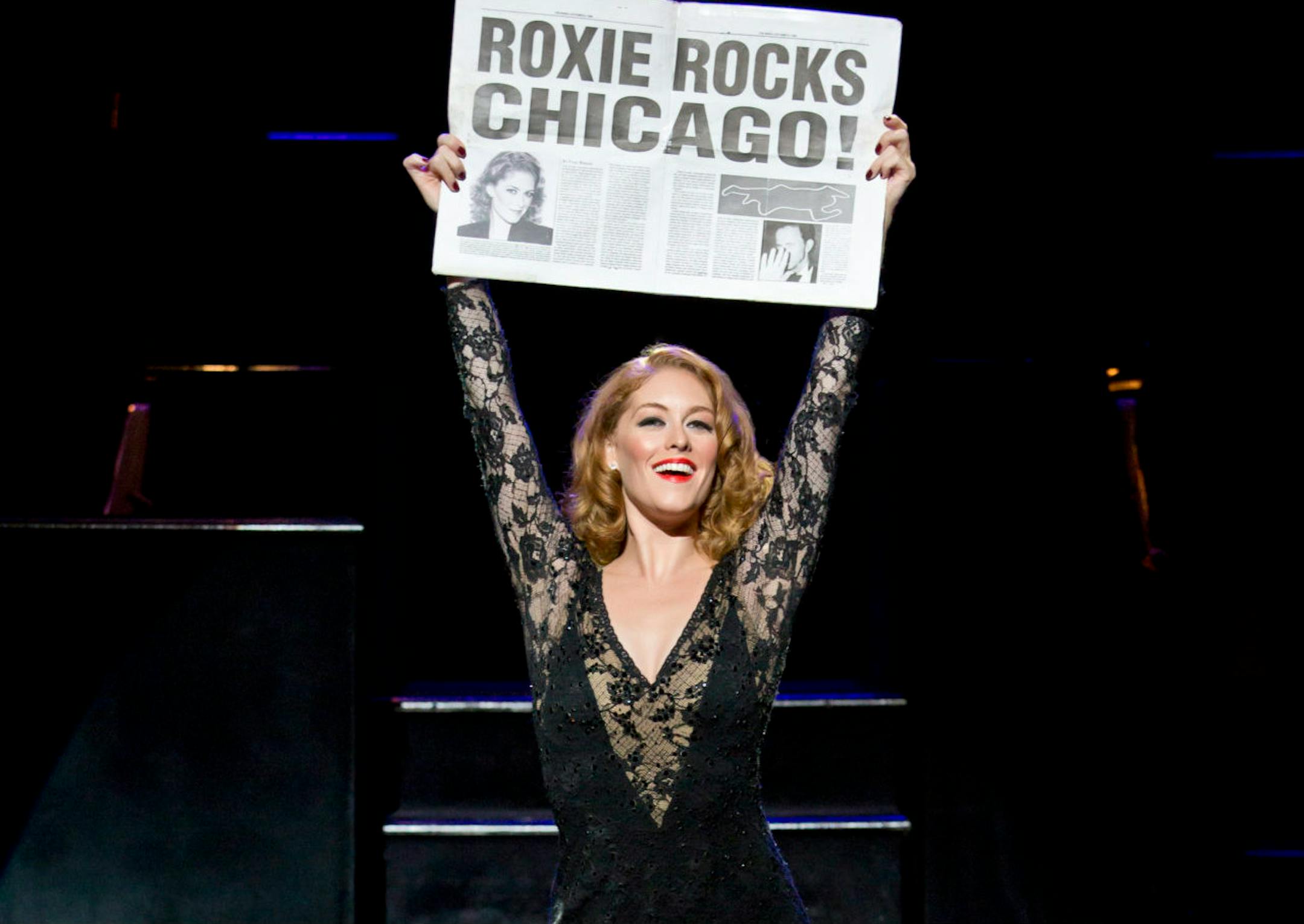 Dylis Croman as Roxie Hart in "Chicago."