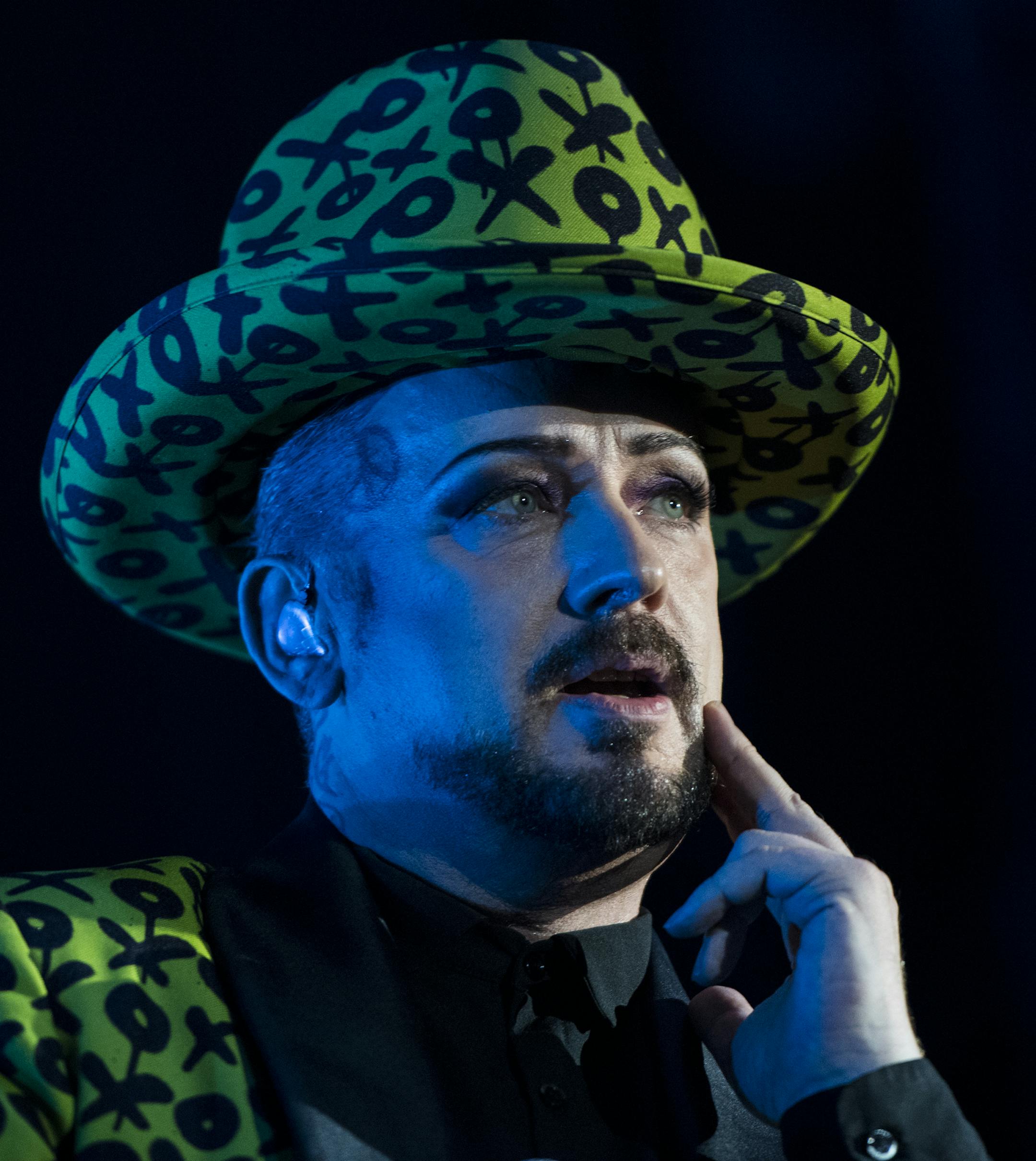 Boy George posed for the audience as Culture Club performed at Myth Nightclub on Sunday evening. ] Isaac Hale ï isaac.hale@startribune.com Culture Club performed at Myth Nightclub in Maplewood, MN, on Sunday, July 24, 2016.