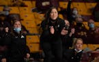 Carly Thibault-DuDonis came to the Gophers’ sideline after Lindsay Whalen was hired.