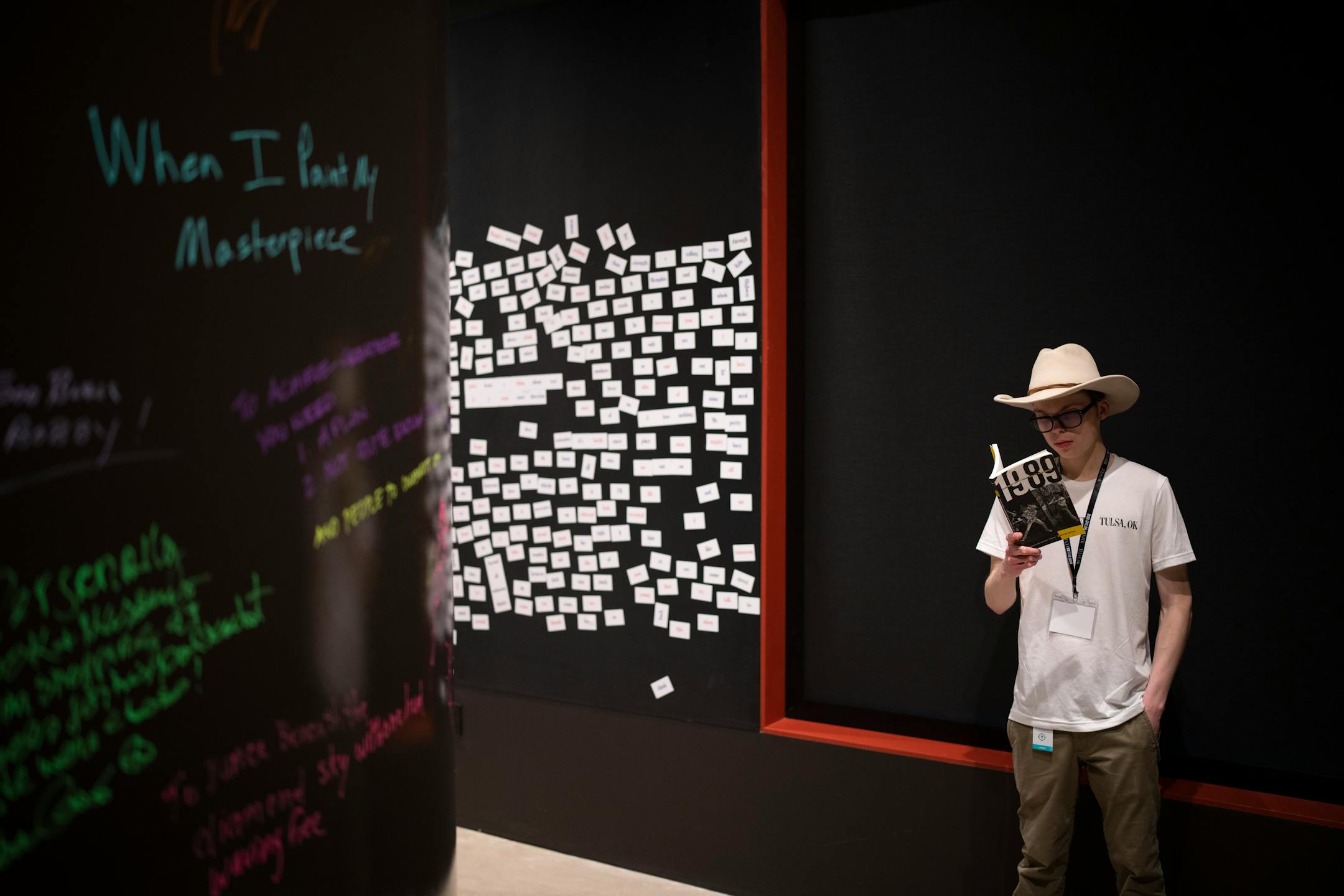 Max Nobel, a volunteer at the Bob Dylan Center.