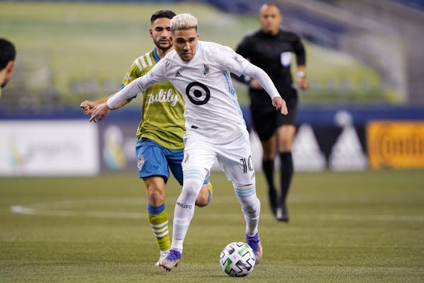 Minnesota United midfielder Emanuel Reynoso and his Loons teammates will return to Seattle, where their season ended last year, to play the Sounders i
