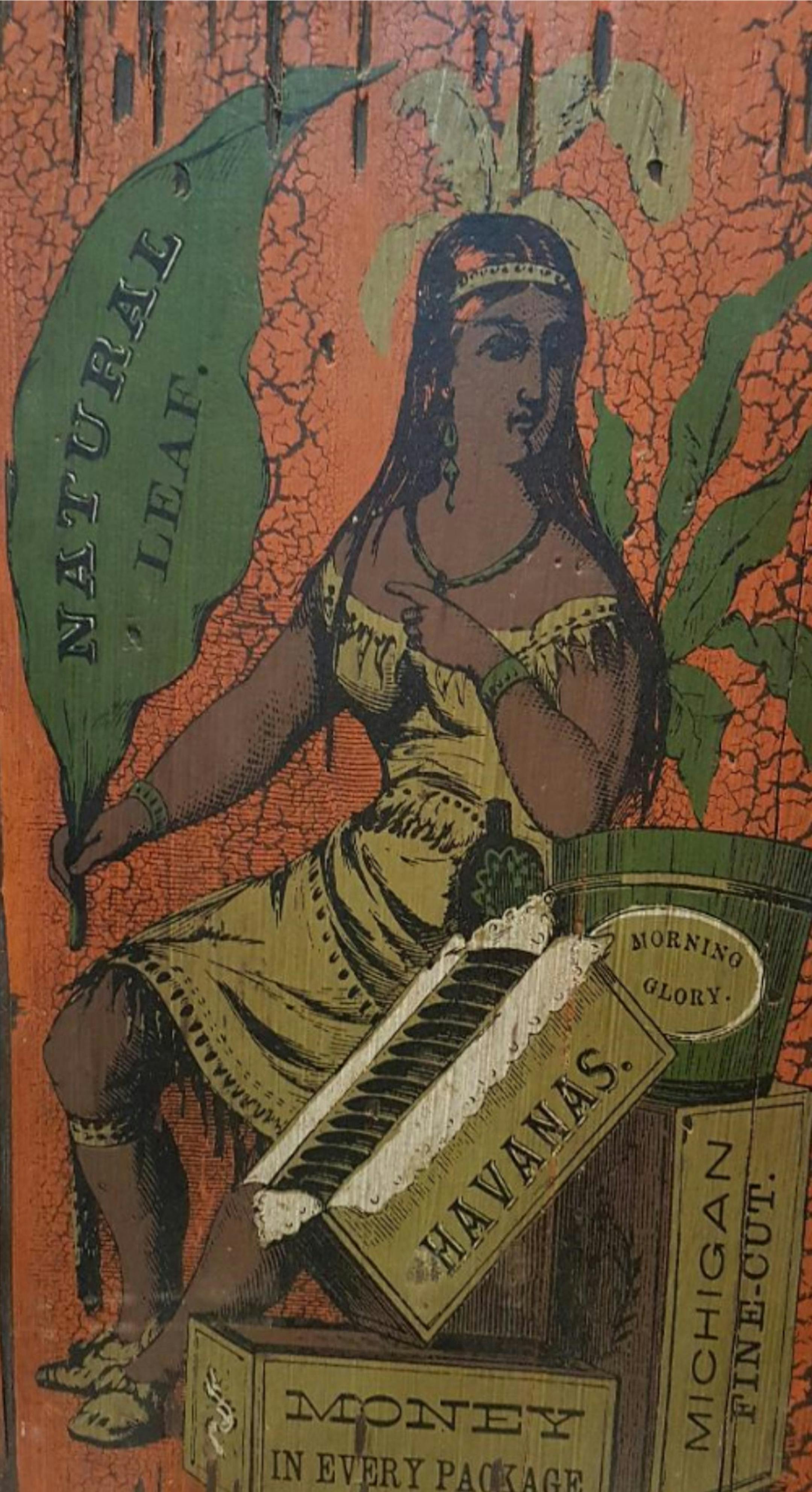 This charming sign may interest those who collect items related to tobacco.