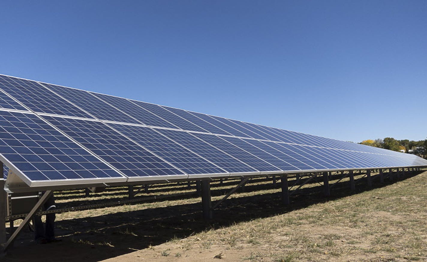 SunShare, a Denver-based developer of community solar gardens, has built two projects like this one in Colorado, plans to build eight more this fall in that state and is opening a Minnesota office to develop projects in Xcel Energy's territory. Source: SunShare