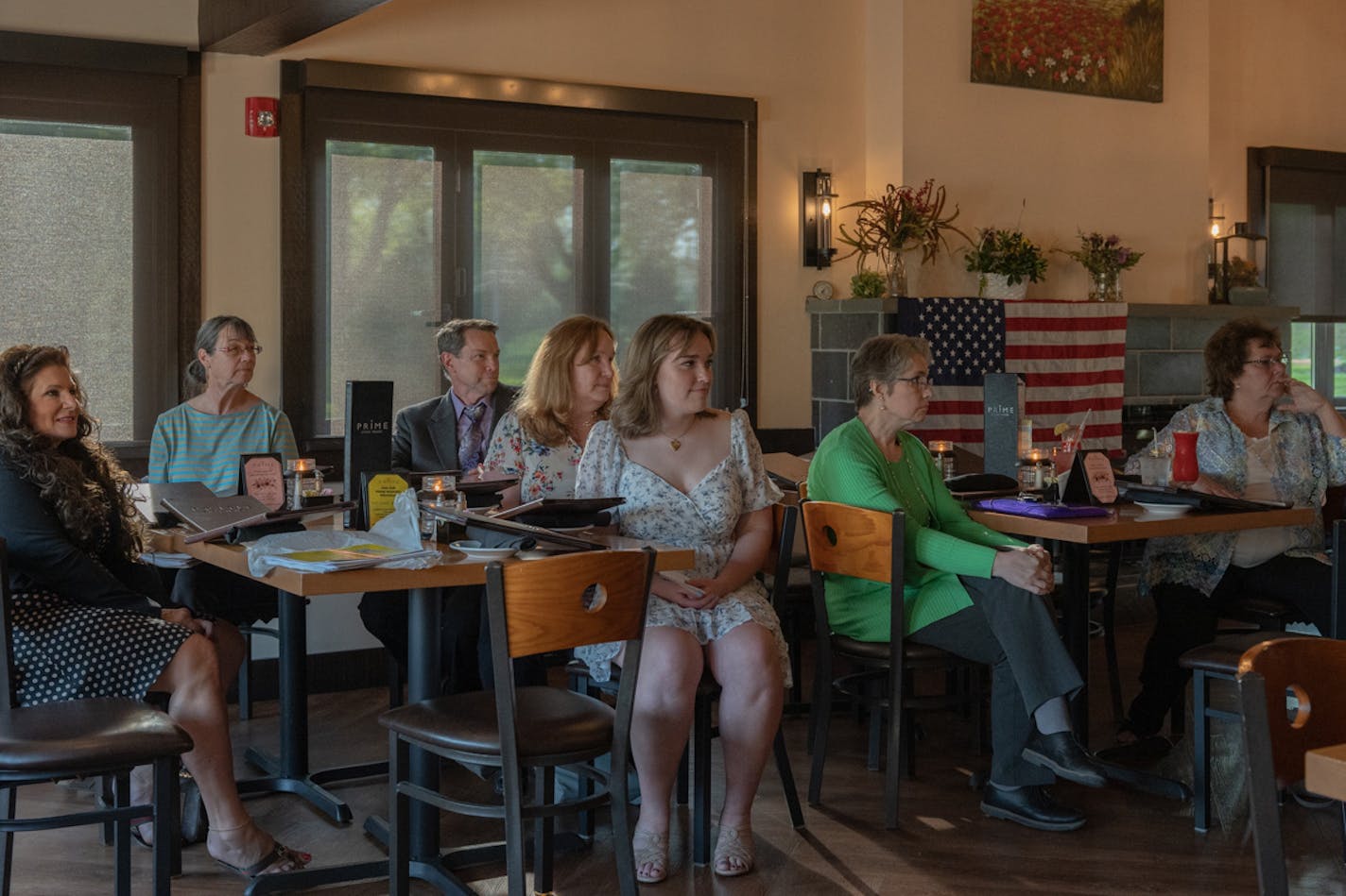 Attendees listen during a Northampton County Republican Women Leadership Institute Get Out the Vote Workshop and scholarship dinner event. MUST CREDIT: Photo for The Washington Post by Caroline Gutman ONE TIME USE.