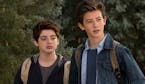 Thomas Barbusca (left) as Leo and Griffin Gluck (right) as Rafe Khatchadorian in a scene from the movie "Middle School: The Worst Years of My Life" di