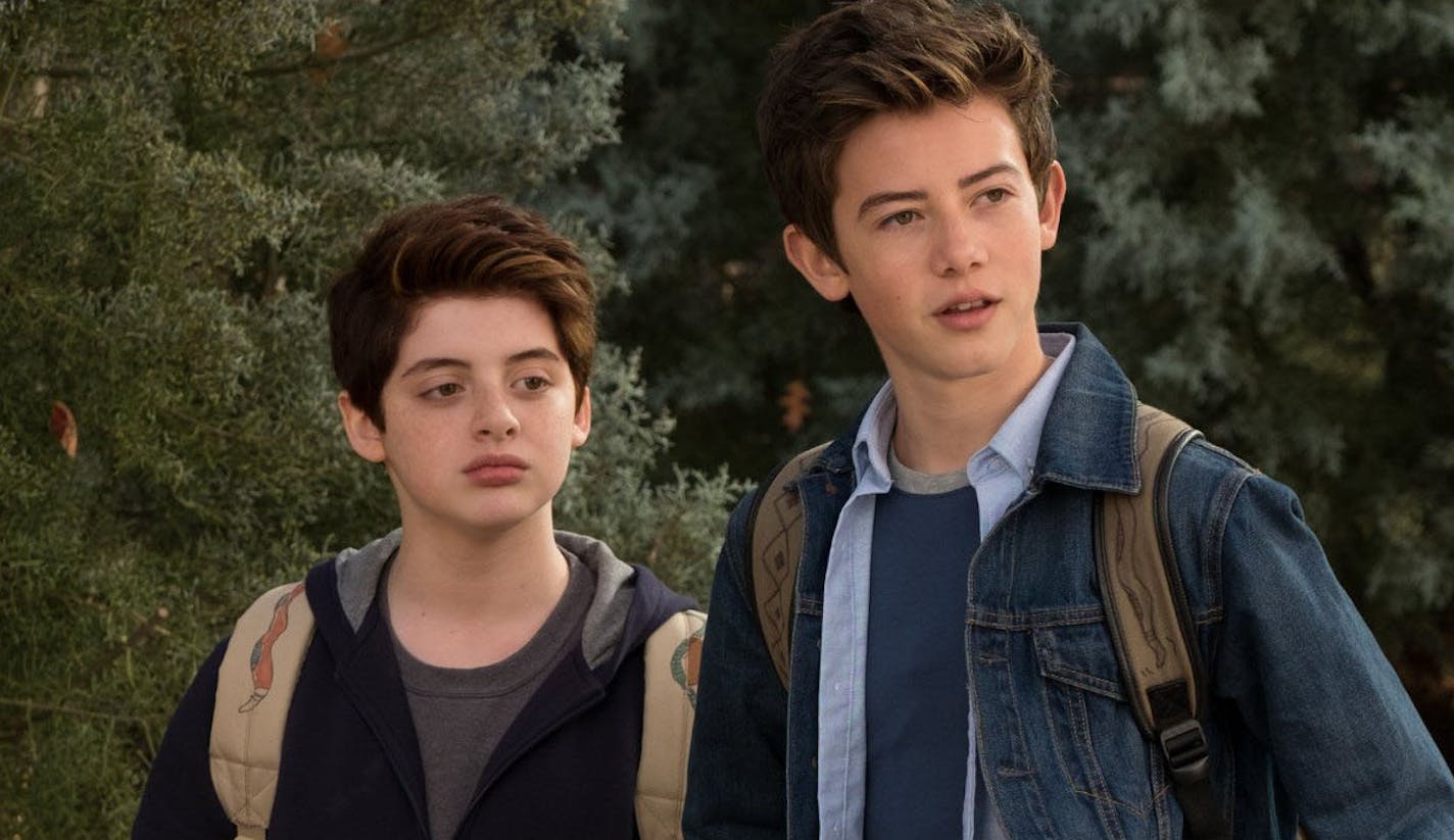 Thomas Barbusca (left) as Leo and Griffin Gluck (right) as Rafe Khatchadorian in a scene from the movie "Middle School: The Worst Years of My Life" directed by Steve Carr. (CBS Films/TNS) ORG XMIT: 1190933