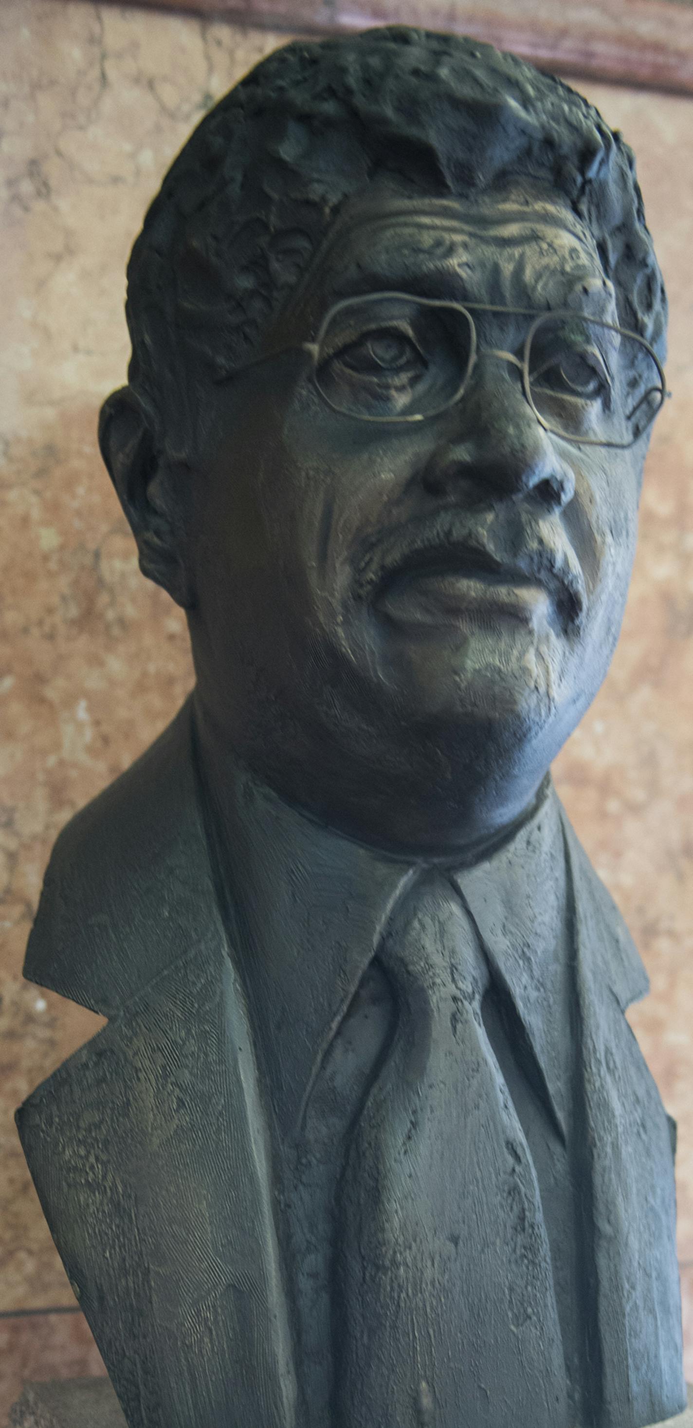 A bust Van Freeman White, the first African American elected to Minneapolis City Council. ] Isaac Hale &#x2022; isaac.hale@startribune.com Teresa Baker, of the Municipal Building Commission, gave a tour of the oddities and interesting facets of the Minneapolis City Council building on Monday, June 27, 2016.