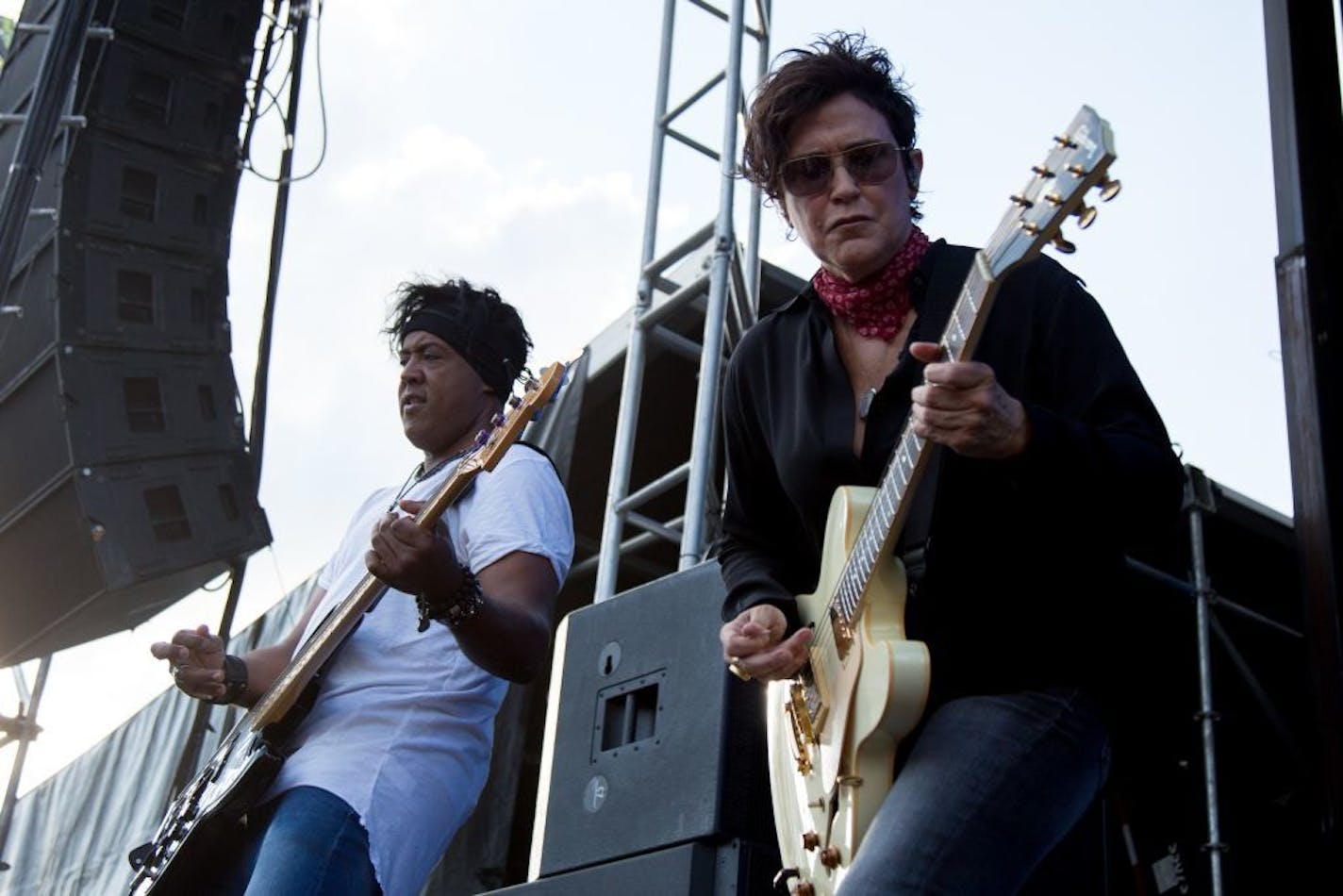 The Revolution performs during Rock the Garden outside Walker Art Center in Minneapolis on Saturday.