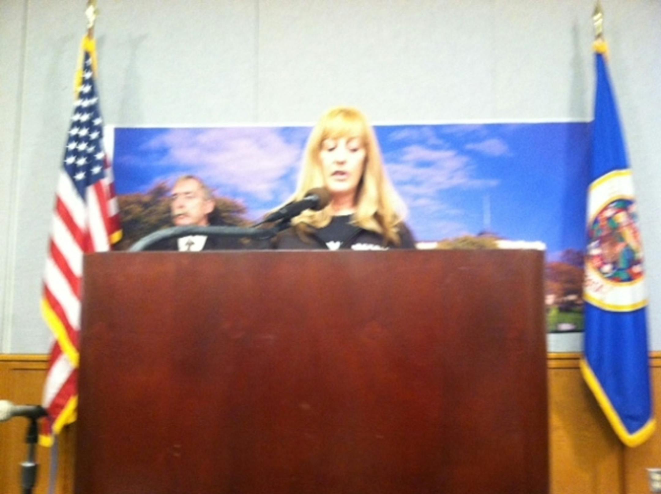 Locked out worker Becki Jacobson of Moorhead