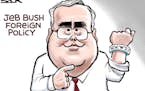 Sack cartoon: Jeb Bush on Iraq