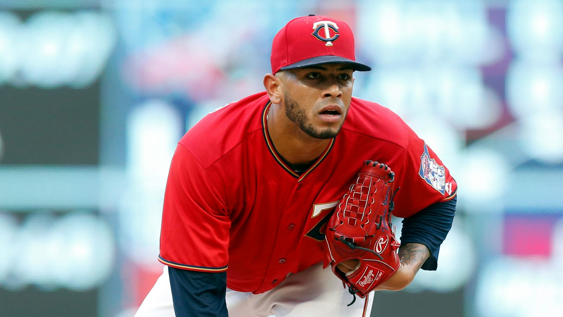 Minnesota Twins pitcher Fernando Romero throws against the Texas Rangers in the first inning of a baseball game Friday, June 22, 2018, in Minneapolis. (AP Photo/Jim Mone)
