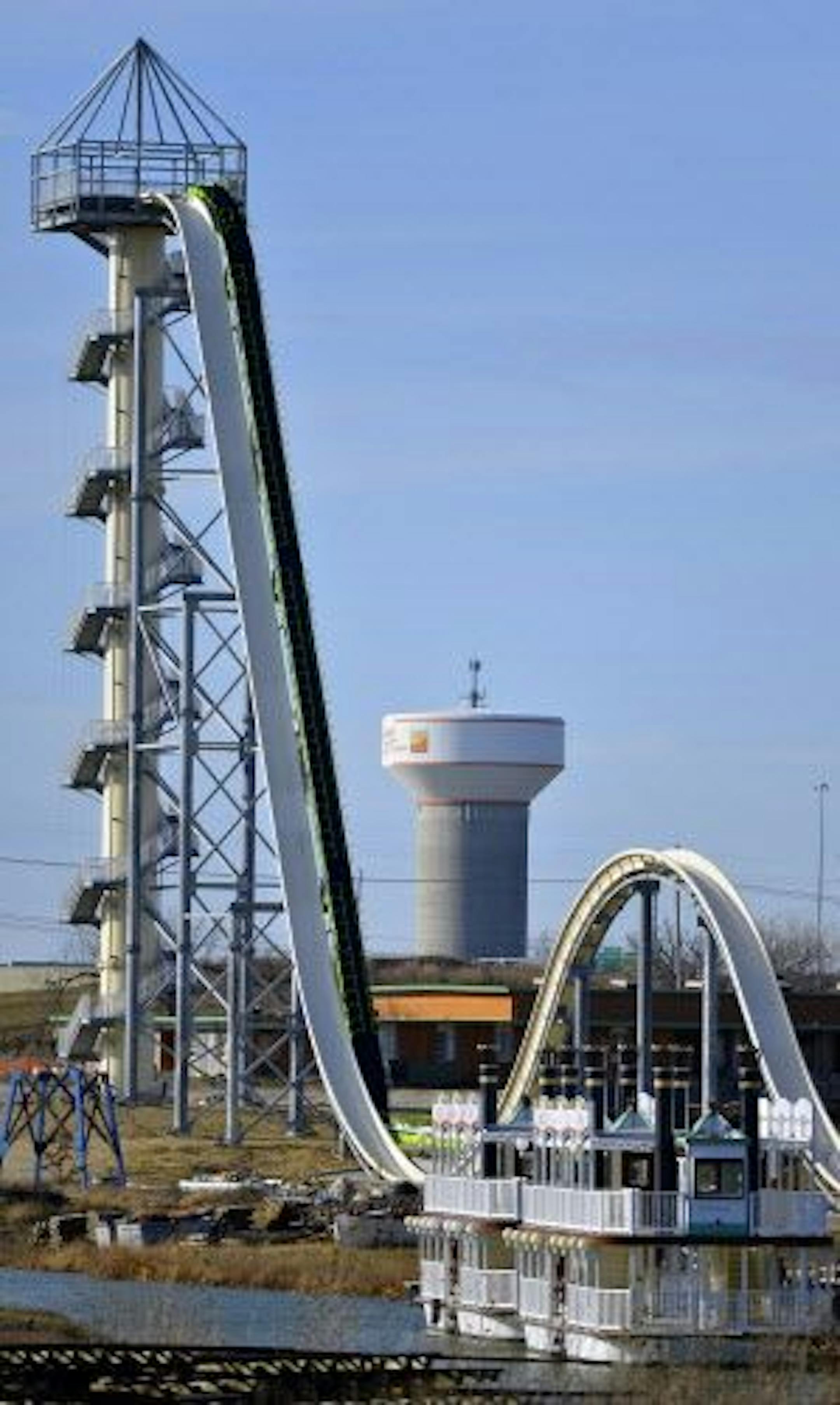 A November 2013 photo shows Schlitterbahn's new Verr�ckt speed slide/water coaster in Kansas City, Kan.