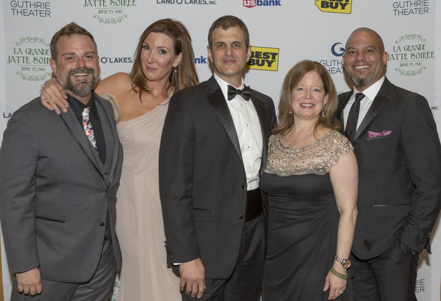 Jeffrey Meanza, Danielle St.Germain-Gordon, Joseph Haj, Jennifer Bielstein, David Stewart at 2017 Guthrie Theater Gala: La Grande Jatte Soir&#xc8;e. [ Special to Star Tribune, photo by Matt Blewett, Matte B Photography, matt@mattebphoto.com, June 23, 2017, Guthrie Theater Annual Gala, La Grande Jatte Soir&#xc8;e, Bernadette Peters, Minneapolis, Minnesota, SAXO 1003985007 FACE070917 Jeffrey Meanza (Associate Artistic Director, Guthrie Theater)
Danielle St.Germain-Gordon (Director of Development,