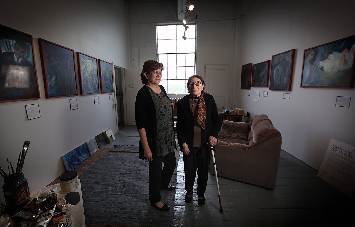 Holocaust witness Dora Zaidenweber, right, is forever linked to artist Susan Weinberg, whose grandfather came from the same Polish town as Dora.