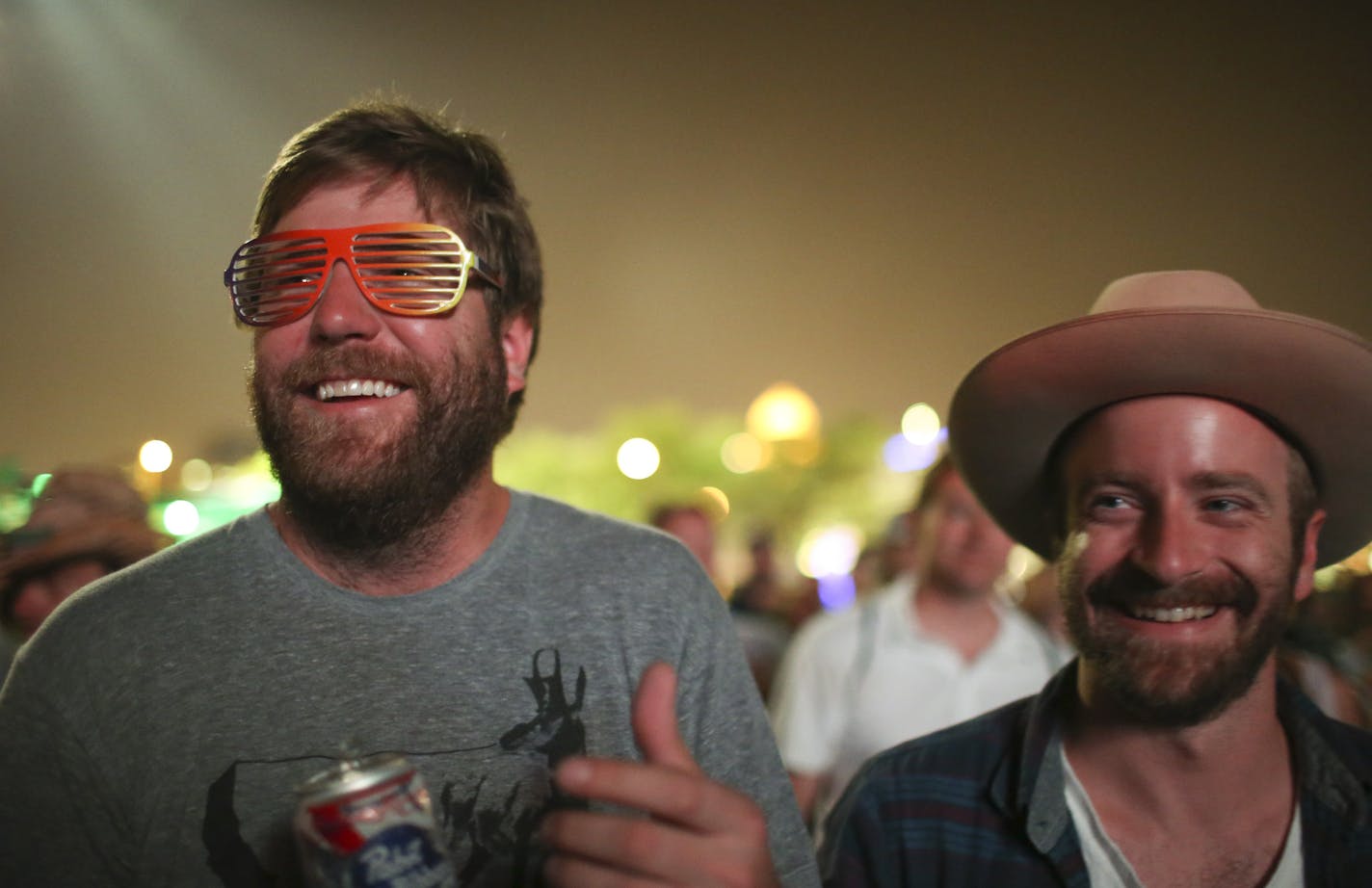 The two Daves got to unwind while watching Beck's performance after their own show at the Forecastle Festival in Louisville, KY. ] JEFF WHEELER &#x201a;&#xc4;&#xa2; jeff.wheeler@startribune.com Trampled By Turtles performed at the Forecastle Festival in Louisville, Kentucky on Sunday, July 20, 2014.