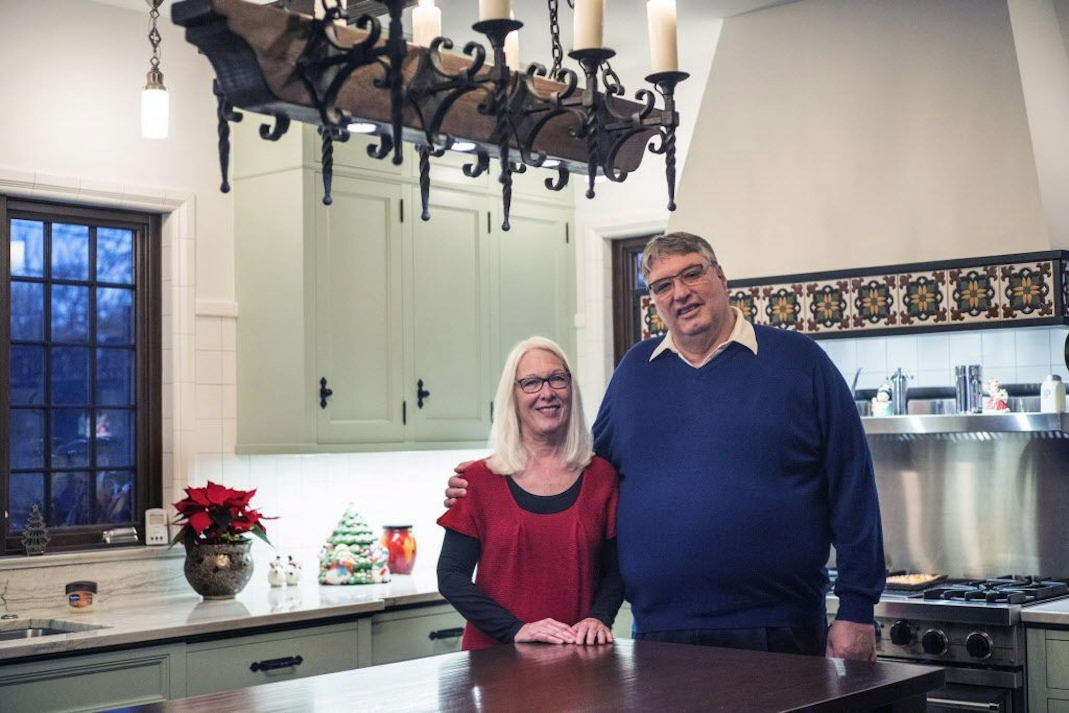 Kathy and Vince Moccio in their new kitchen.