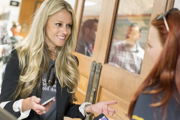 Nicole Curtis, star of the HGTV show Rehab Addict, waited in the hallway for her turn before the Minneapolis City Council April 25, 2014.