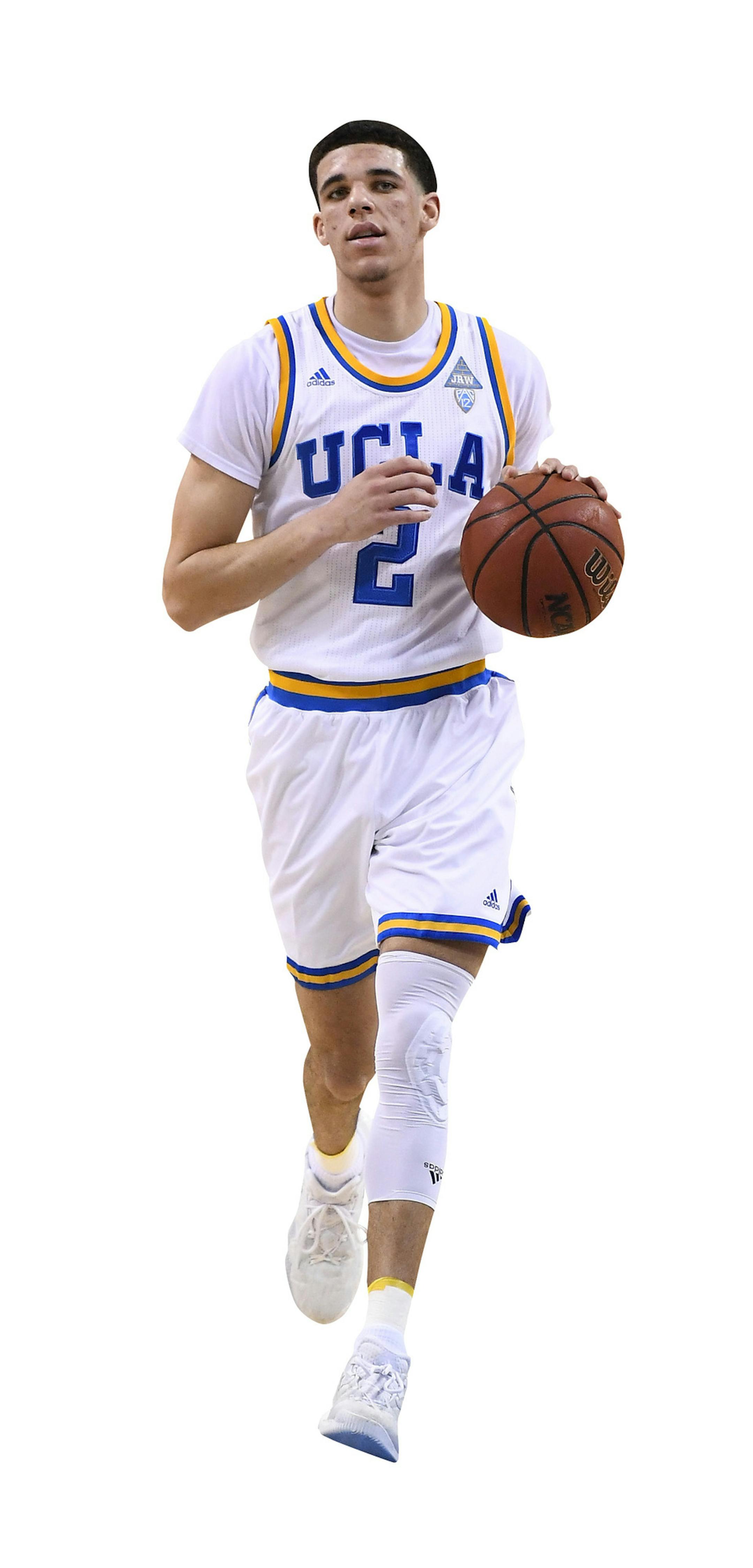 UCLA guard Lonzo Ball dribbles the ball during the second half of an NCAA college basketball game against Washington, Wednesday, March 1, 2017, in Los Angeles. UCLA won 98-66. (AP Photo/Mark J. Terrill) ORG XMIT: NYOTK