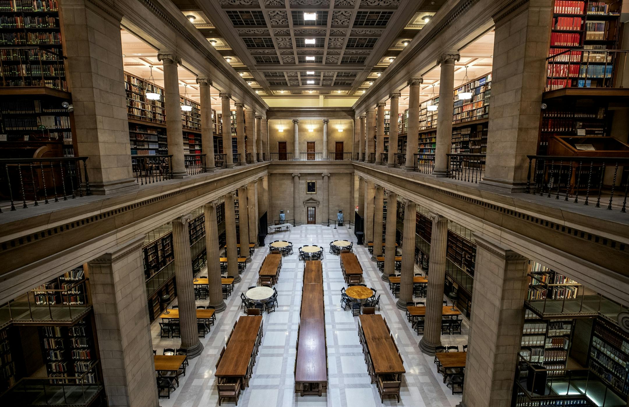 The interior of the The James J. Hill Center in downtown St. Paul. The building has been listed for sale.