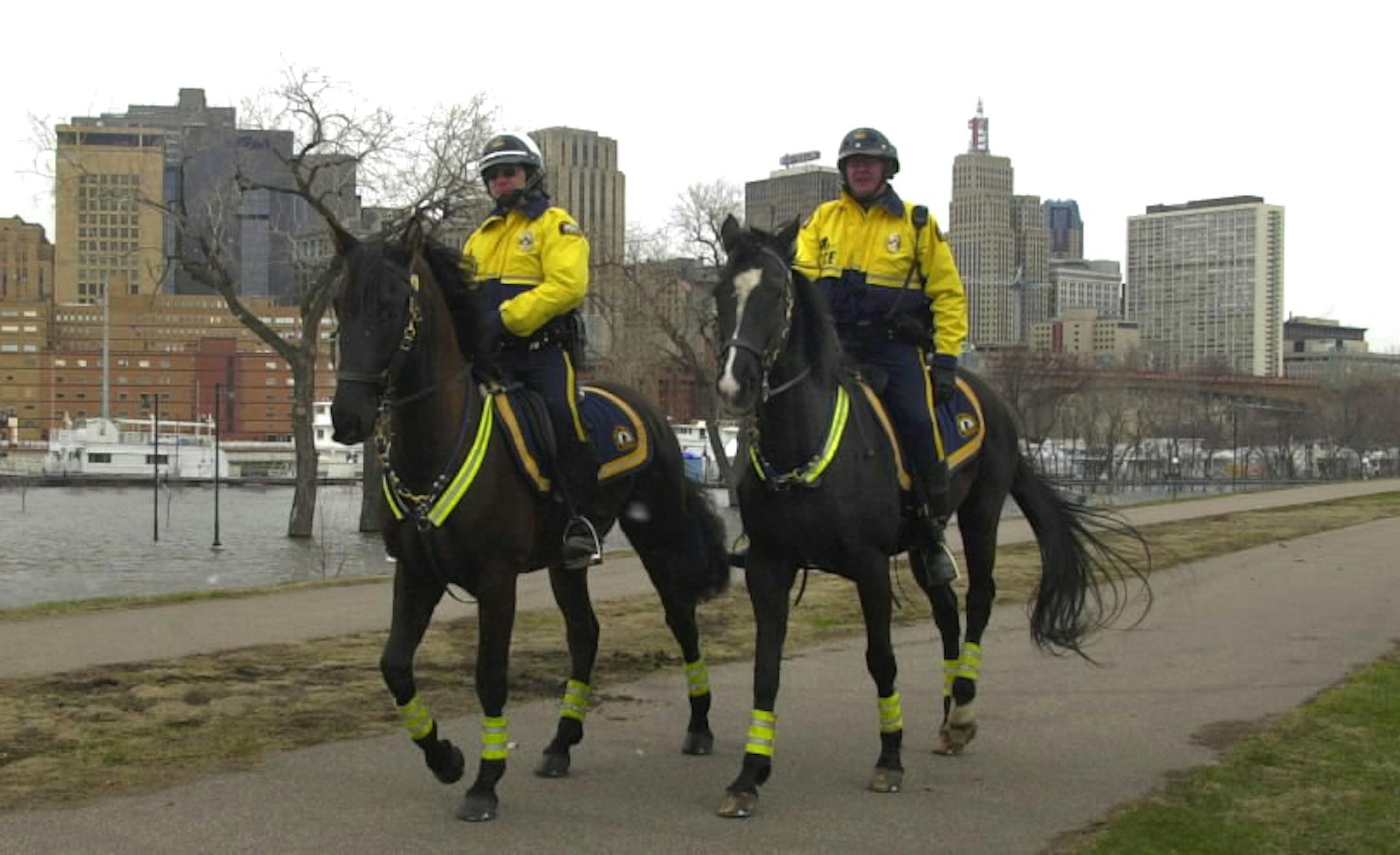 File photo of Black Jack, left, being ridden by St. Paul Mounted Police.