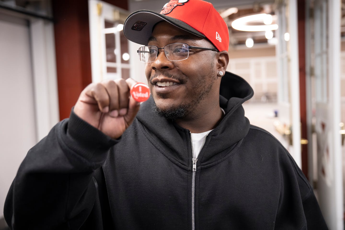 Marvin Haynes holds up his 
