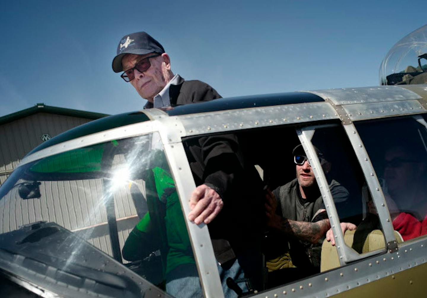 Ernest "Hod" Hutson flew 58 combat missions as a B-25 bomber pilot in World War II. Now 95 years old, Hutson took a flight in a restored B-25 on the 73rd anniversary of his last combat mission.