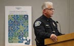 St. Anthony Police Chief Jon Mangseth spoke to members of the a city council during a meeting Tuesday March 28 2017 in St. Anthony, MN.] JERRY HOLT &#