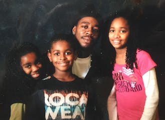 Ny'kia Williams, far right, with her dad, Maurice Verser, and her siblings, Maurice and Renee