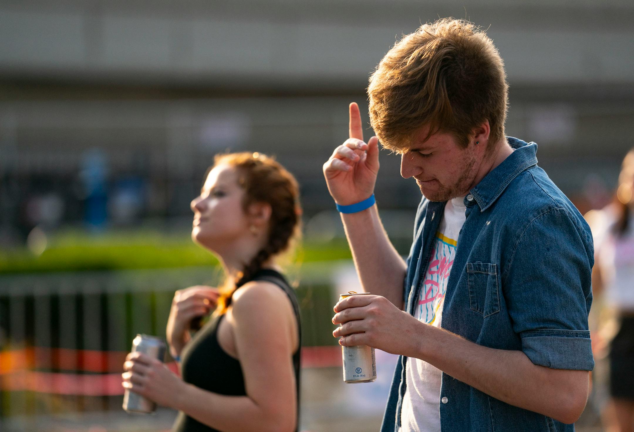 Fans danced as they listened to Remo Drive perform on the AHA Sparkling Water Stage at the Basilica Block Party on Friday evening.