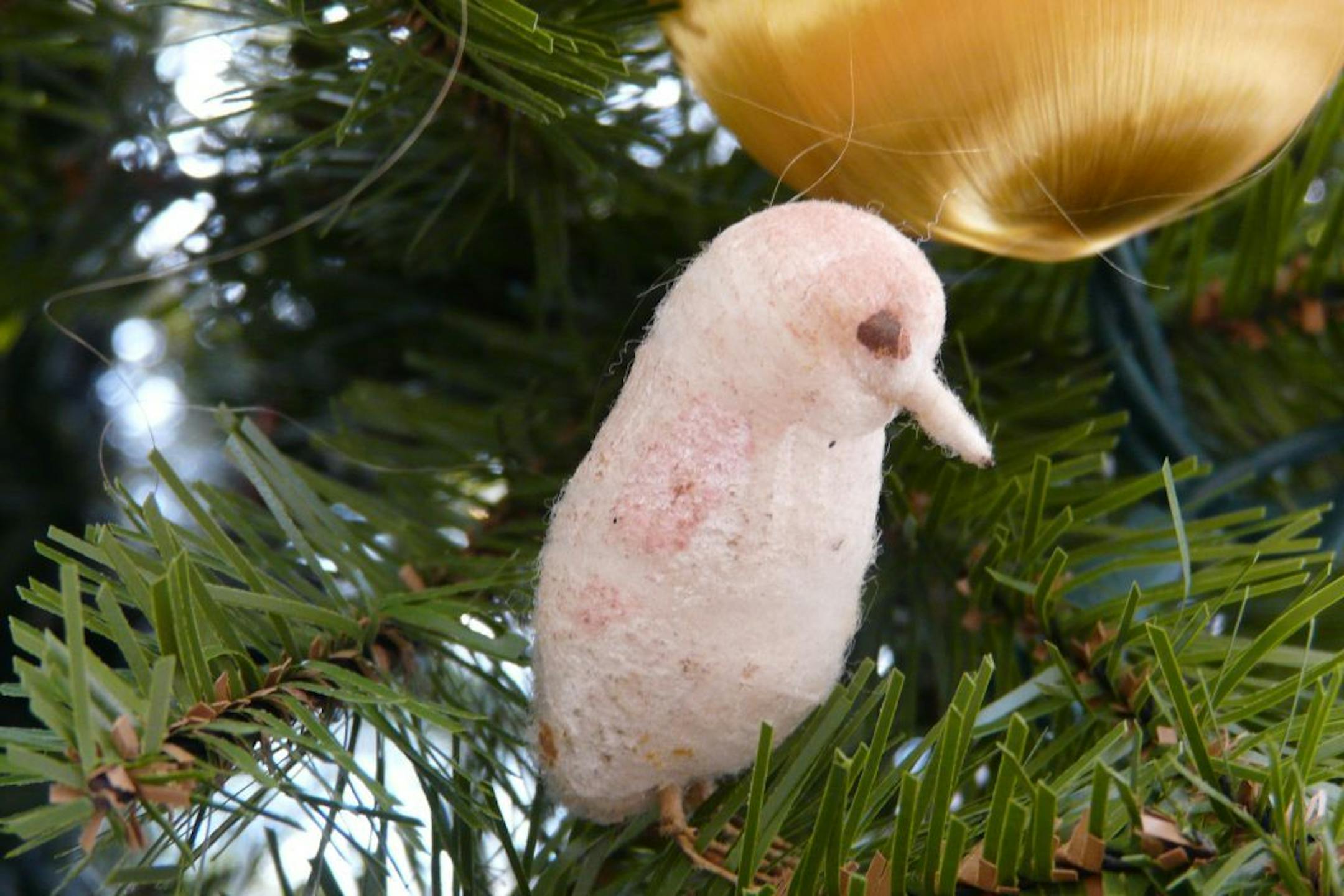 Woodpecker ornament from 1912 Cracker Jacks box, Kelvin Bonnema